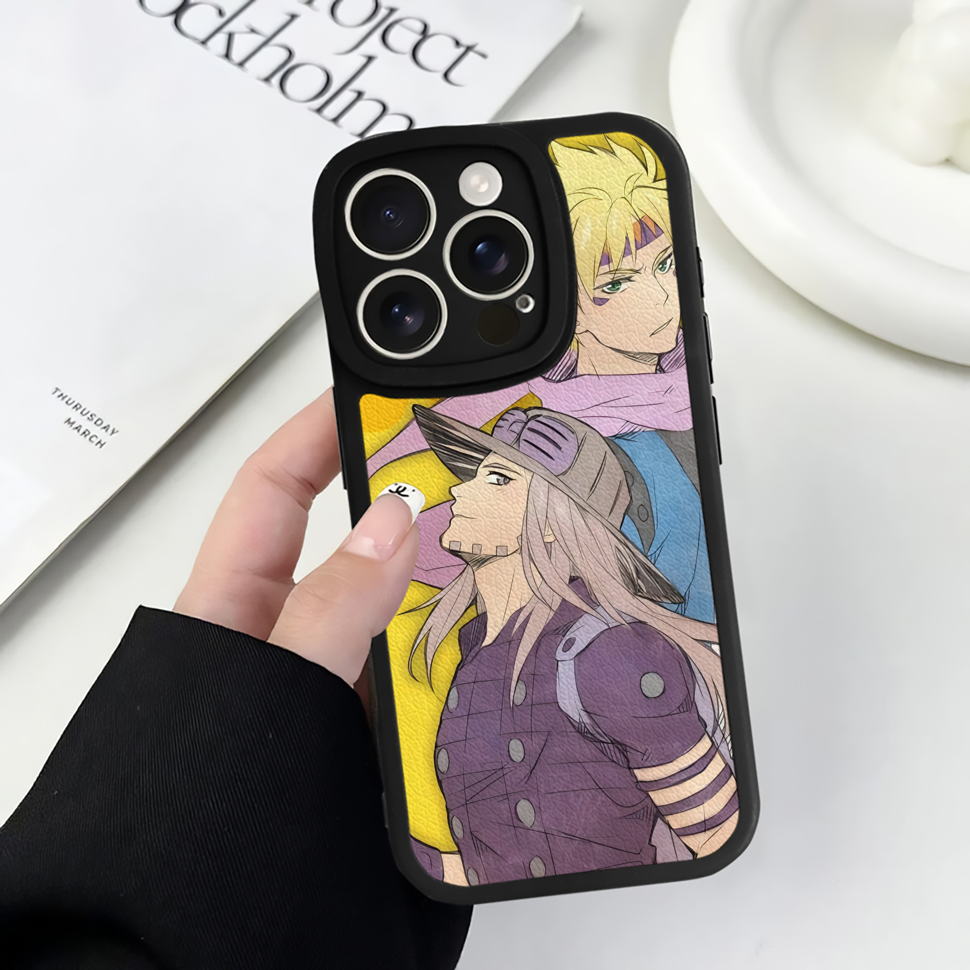 （画像用） ジョジョの奇妙な冒険 JoJo's Bizarre Adventure 【iPhone 16シリーズ対応】シリコンスマホケース（レザー調） 材質：シリコン